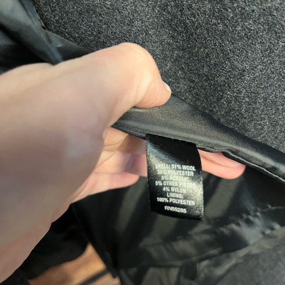 Express Charcoal Double-Breasted Pea Coat - Picture 10 of 16